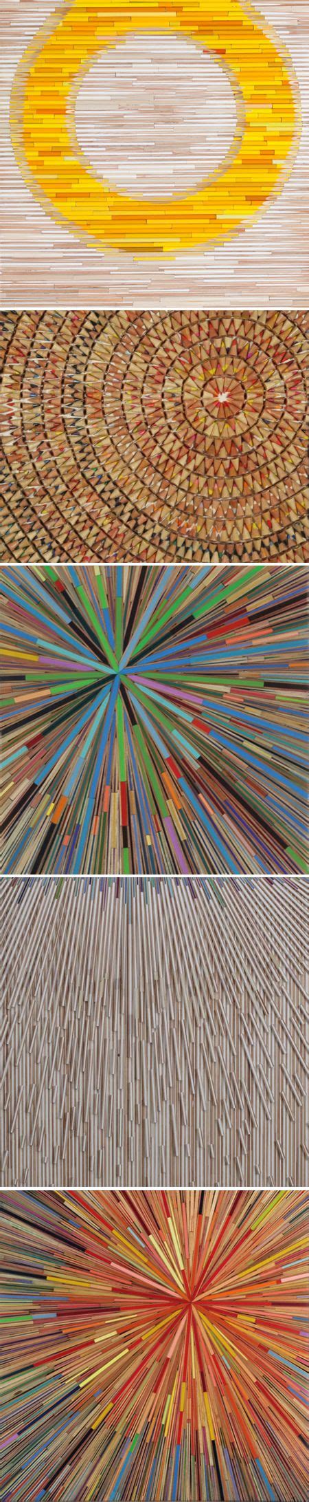 Brightly Hued Colored Pencils Arranged In Stunning Graphic Patterns