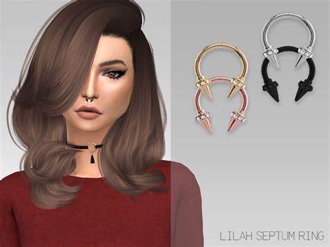 Grafitysims Lilah Septum Ring Sims 4 Tattoos Sims 4 Piercings Sims 4