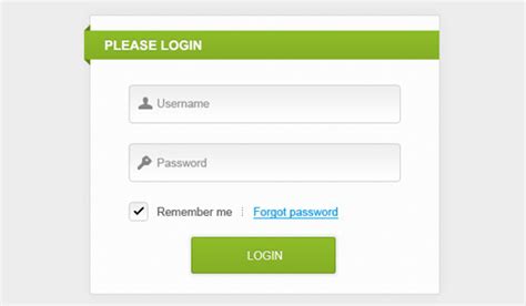 10 Free Psd Login Page Template Files