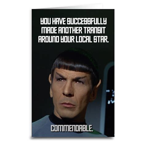 Spock Star Trek Birthday Card The Original Underground