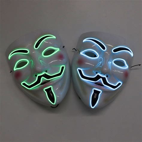 Light Up Anonymous Face Mask