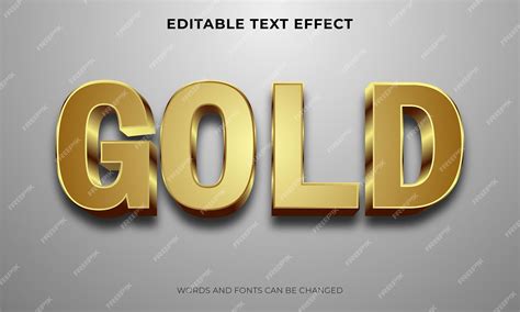 Premium Vector Editable 3d Gold Text Effect