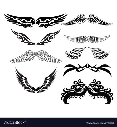 Tribal Wings For Tattoo Royalty Free Vector Image