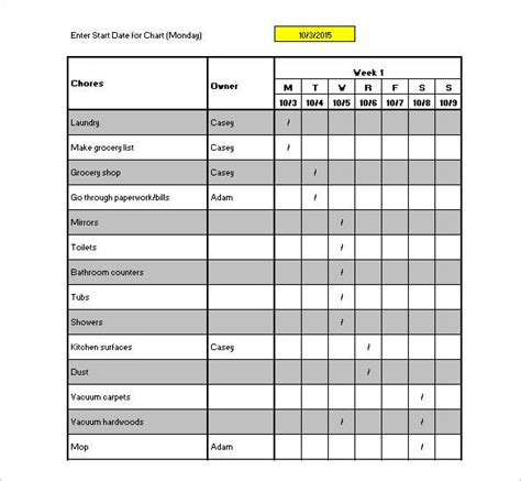 Checklist in excel easy excel tutorial, how to create a checklist in excel, restaurant cleaning schedule template excel new sample, 20 tick sheet excel magdalene project org. 45+ Cleaning Schedule Templates - PDF, DOC, Xls | Free ...