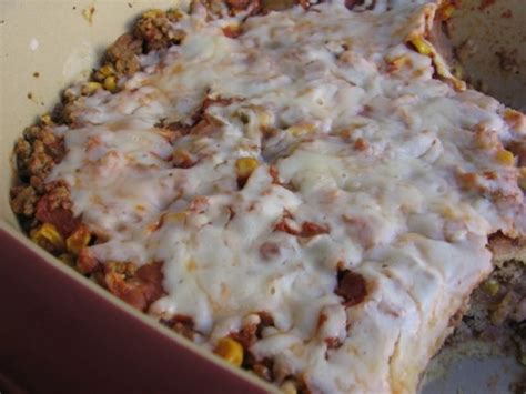 Add 1/4 cup enchilada sauce, black bean and corn salsa and 1 cup of the shredded cheese; Slim & Healthy Ground Beef Enchilada Casserole Recipe ...