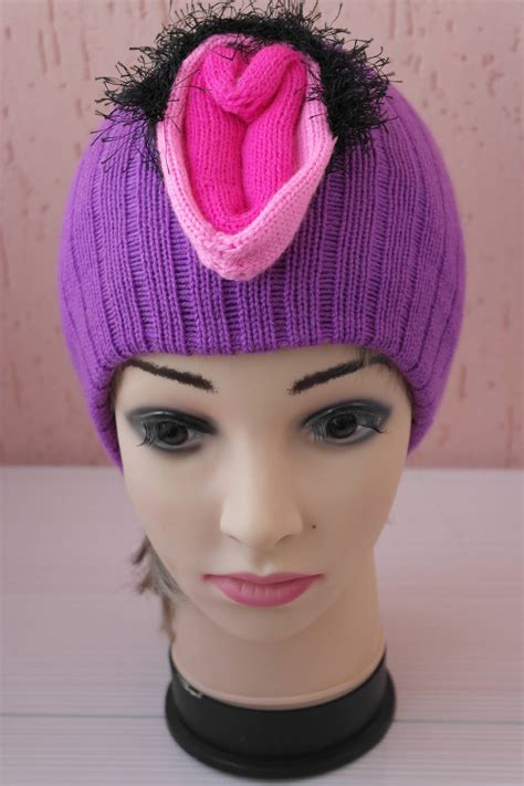 Vulva Hat Crochet Hat Funny Adult Vulva T Idea Mature Etsy