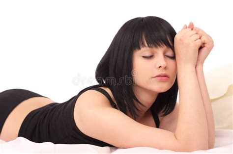 Sensual Woman Lying In The Bed Stock Image Image Of Relaxation