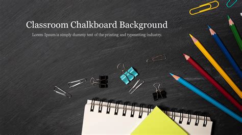 Classroom Chalkboard Background Powerpoint Template