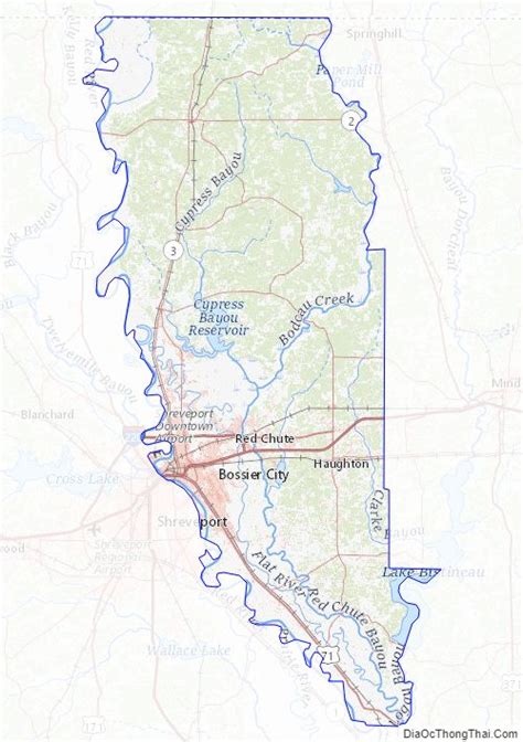 Map Of Bossier Parish Louisiana