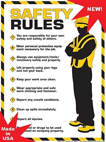 Workplace Safety Rules Poster 18 X 24 Poster 24 X 36