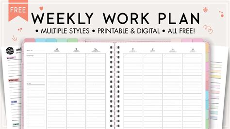 Printable Weekly Work Plan Template World Of Printables