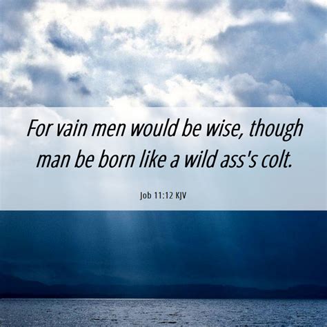 Job 1112 Kjv For Vain Men Would Be Wise Though Man Be Born