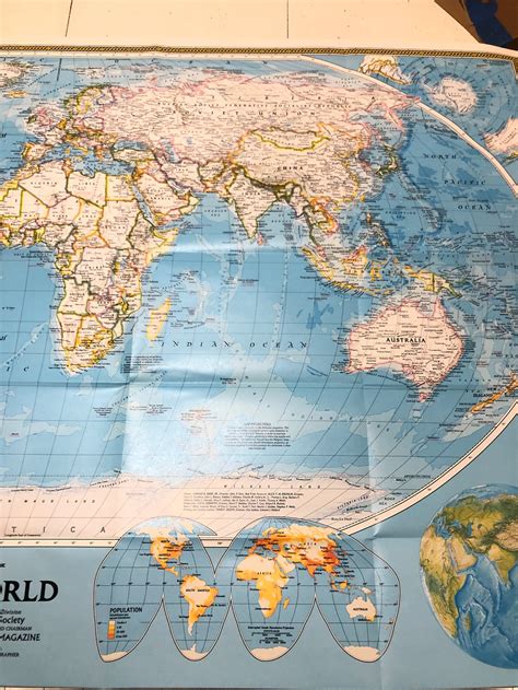 Vintage National Geographic Endangered Earth World Map 1988 Etsy
