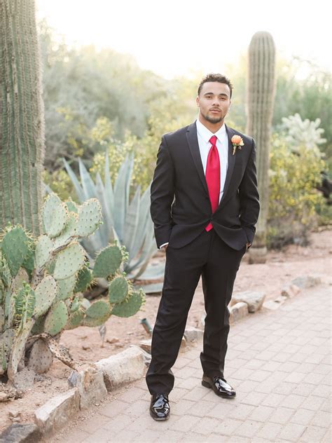 Chance the rapper wed his longtime girlfriend kirsten corley at the resort at pelican hill in newport beach on saturday afternoon. Black tux with a red tie | Red prom dress, Red tux, Groom tux