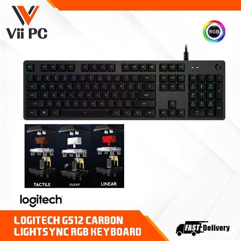 Logitech G512 Carbon Lightsync Rgb Mechanical Gaming Keyboard Shopee