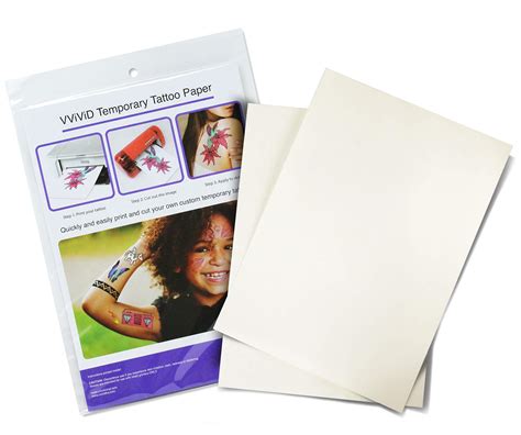 Vvivid Inkjet Printable Temporary Rub On Tattoo Paper 2 Sheet Pack Click On The Image For