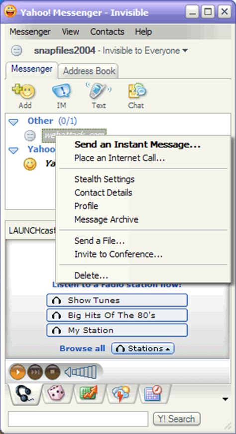 Yahoo Messenger Screenshot And Download At