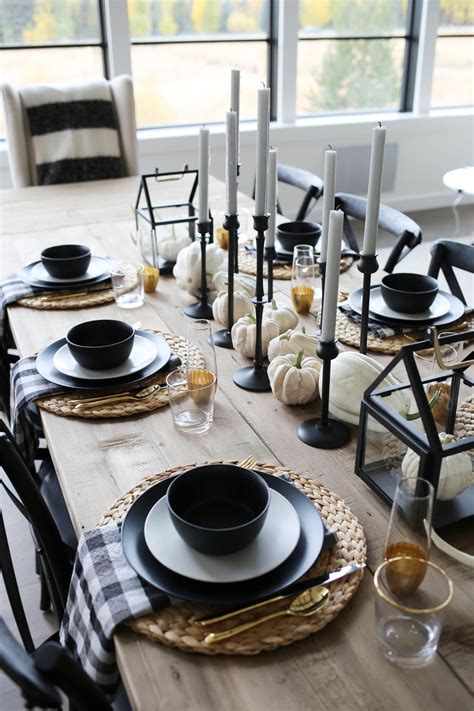 Most of these dining rooms have chandeliers above them, formal table setting and some flourishing but in this list, you have noticed that the formal dining rooms also included modern and contemporary ones. Modern Farmhouse Fall Tablescape | Dining table decor ...
