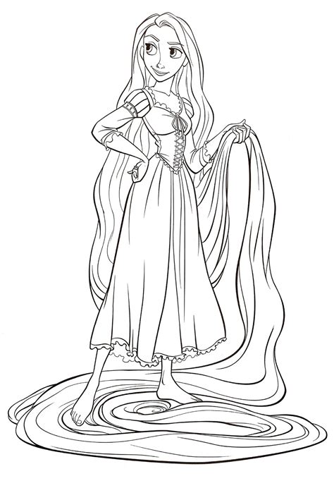 Does your little princess like to dress up like her favorite character rapunzel? Rapunzel Color Pages to Print | Tangled coloring pages ...