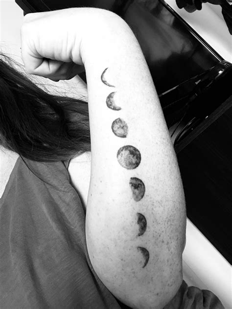 Absolutely Love My Moon Phases By James Zen Tattoo Full Moon Tattoo