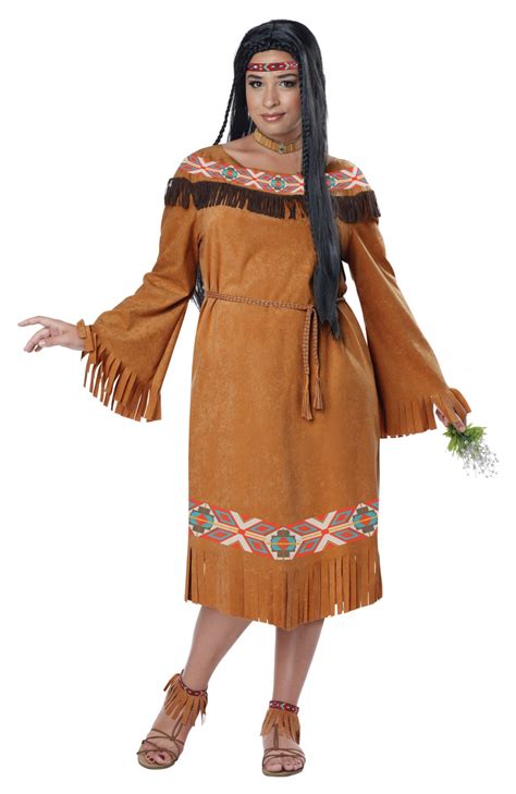 Plus Size 2x Large 01754 Thanksgiving Pocahontas Classic Indian