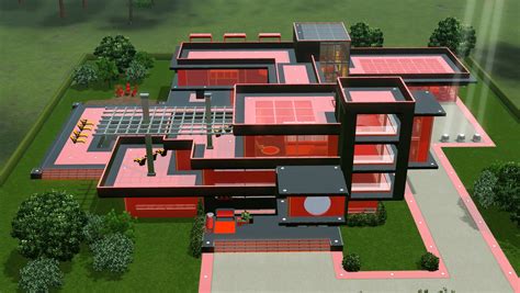Many view this as the best house for a party, since it is one of the biggest houses that do not cost robux. Black and Red Futuristic mansion by RamboRocky on DeviantArt