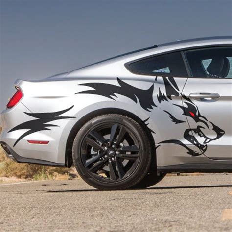 Mustang Ranger Coyote Wolf Tattoo Grunge Design Tribal Door Etsy In