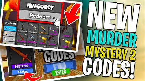 All New Codes For Murder Mystery 2 October Update Youtube