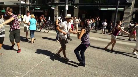 Salsa Dancing Downtown Vancouver Granville Street Youtube