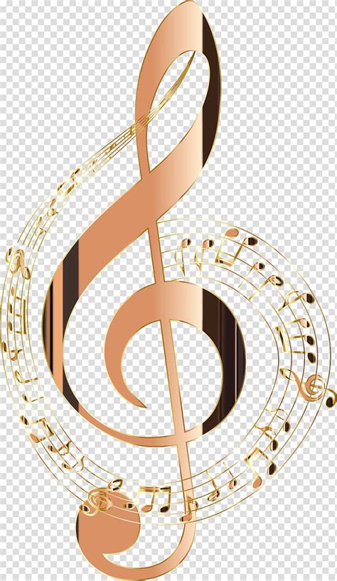Gold Colored Musical Note Illustration Musical Note Clef Music Notes