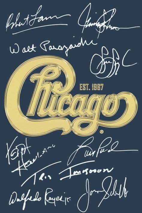 Chicago Gold Signature 24x36 Poster Chicago The Band Chicago