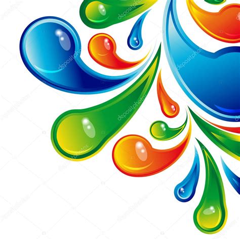Color Water Drops Design Background — Stock Vector © Olgayakovenko