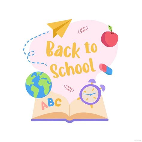 Cute Back To School Clipart In Illustrator Svg  Eps Png
