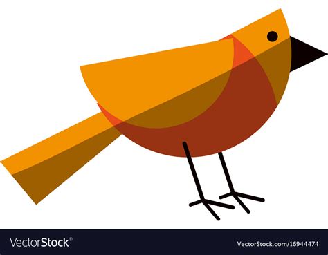 Geometric Shape Bird Icon Image Royalty Free Vector Image