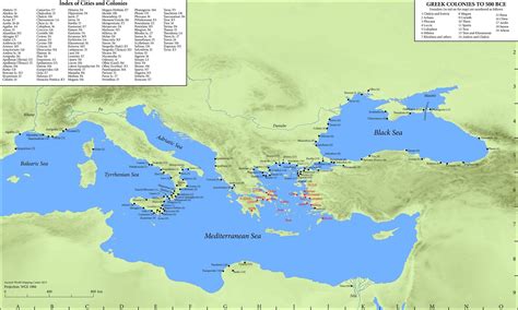 Greek Colonies In The Mediterranean Sea Circa 550 Bc Reurope