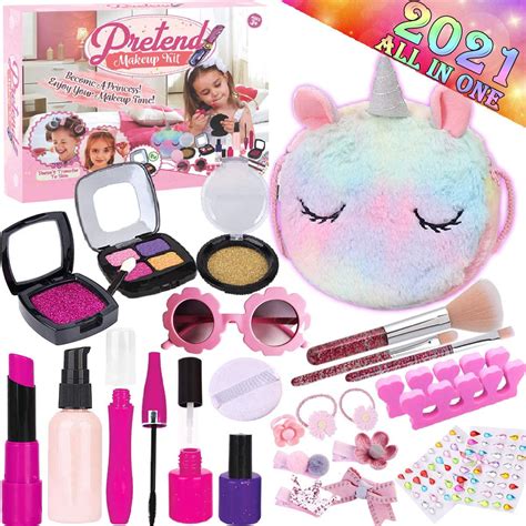 Graceduck Makeup Kit Toys For Girls Pretend Play Princess Make Up Set