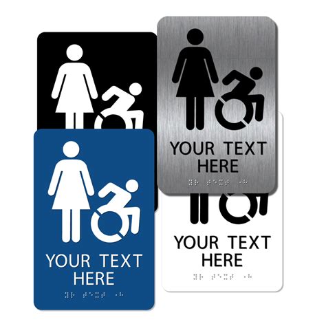 Custom Handicap Accessible Braille Sign 8x 6 Alpha Dog Ada Signs
