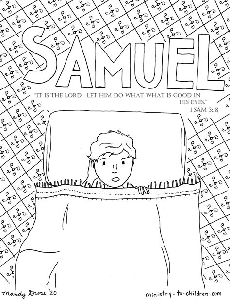 Samuel Hears Gods Calling Coloring Page Ministry To Children