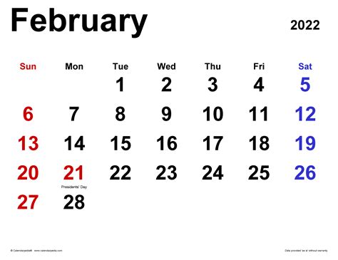 Large Printable Calendar 2022 Calendar 2022 Monthly Calendar 2022