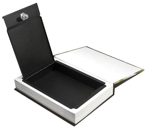 Barska Real Paper Book Lock Box With Key Lock Black Hidden Real Book