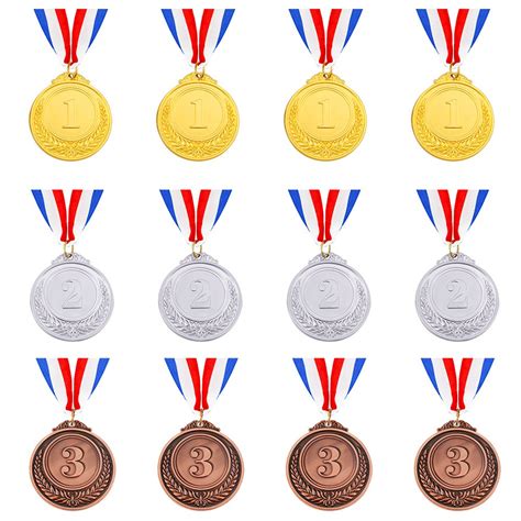 Buy Caydo 12 Pieces Gold Silver Bronze Award Medals 1st 2nd 3rd Place
