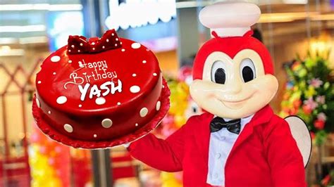 Jollibee Birthday Cake Blowing Moments First Time Baby Yash