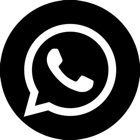 Icône Du Logo Whatsapp Noir