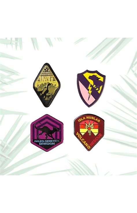 Jurassic World Department Emblems Miniature Pin Set Universal Orlando