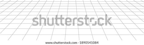 Vector Grid Perspective Tile Lines Detailed Stock Vector Royalty Free