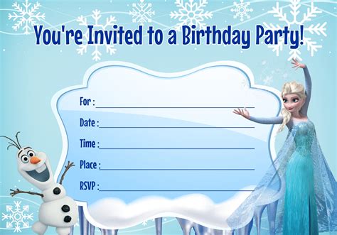9 Best Images Of Frozen Birthday Invitations Editable Printable