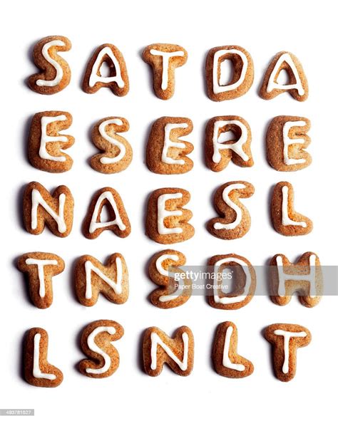 Random Letters Formed With Cookies And Icing Photo Getty Images