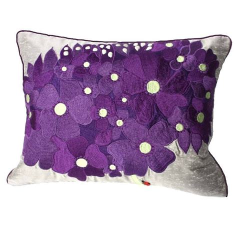 Floral Cushion By Heart And Parcel Embroidered