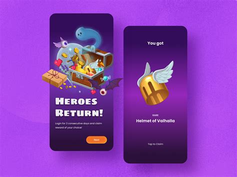 Mobile Game Reward UI Concept by Carlene Lim on Dribbble