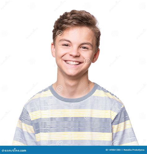 Teen Boy Portrait Stock Photo Image Of Laughing Caucasian 149861380